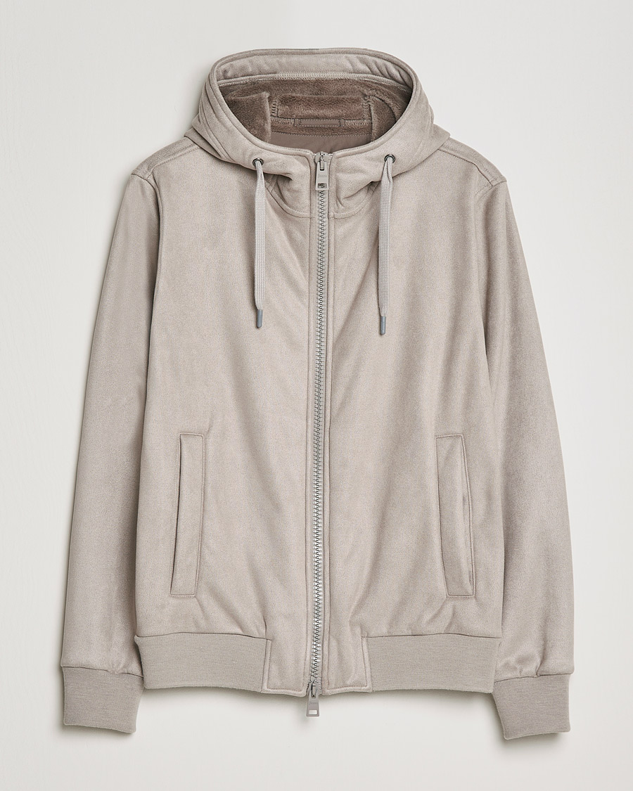 Heren | Jassen | Herno | Faux Suede Jacket Light Grey