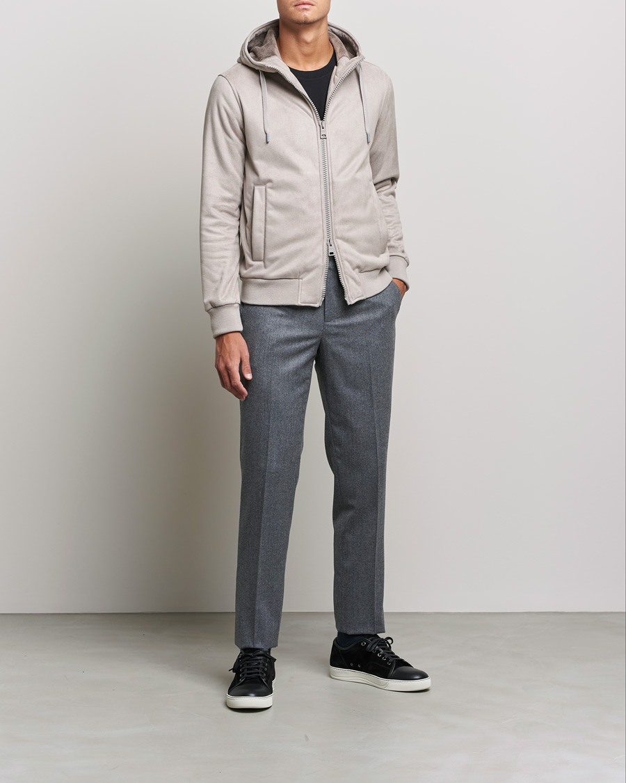 Heren | Jassen | Herno | Faux Suede Jacket Light Grey