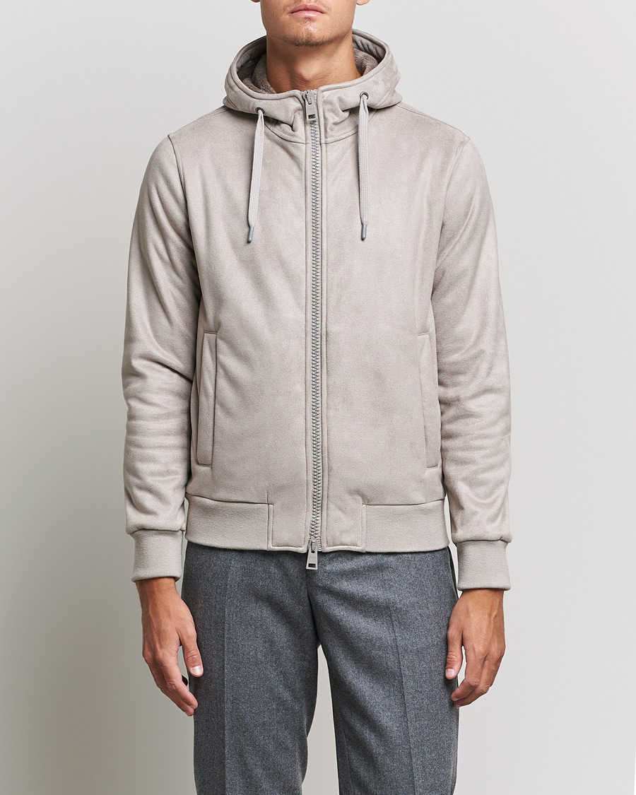 Heren | Jassen | Herno | Faux Suede Jacket Light Grey