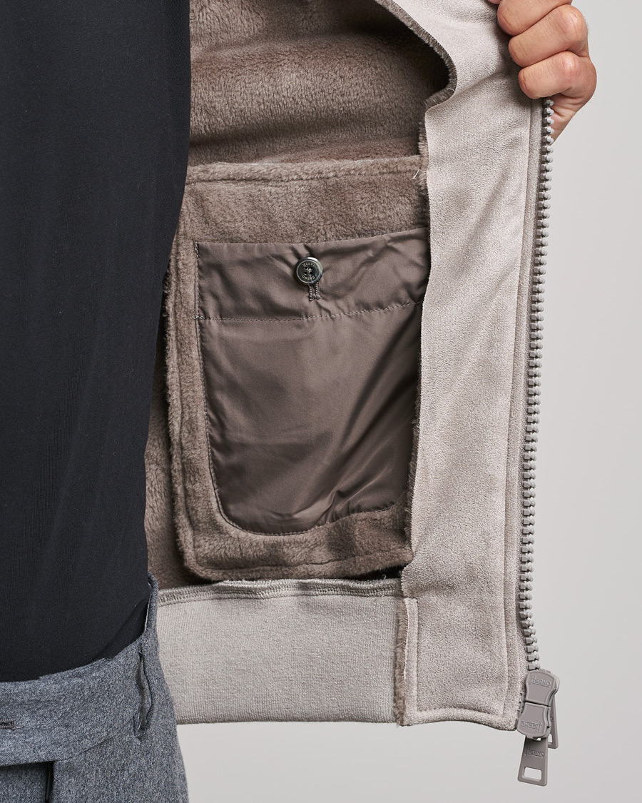 Heren | Jassen | Herno | Faux Suede Jacket Light Grey