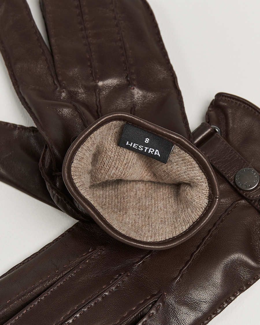 Heren | Afdelingen | Hestra | Jake Wool Lined Buckle Glove Espresso