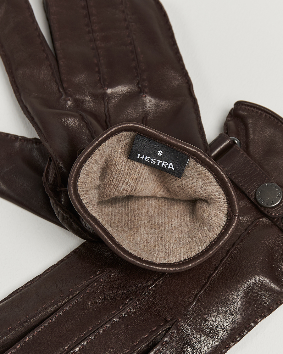 Men | Gloves | Hestra | Jake Wool Lined Buckle Glove Espresso