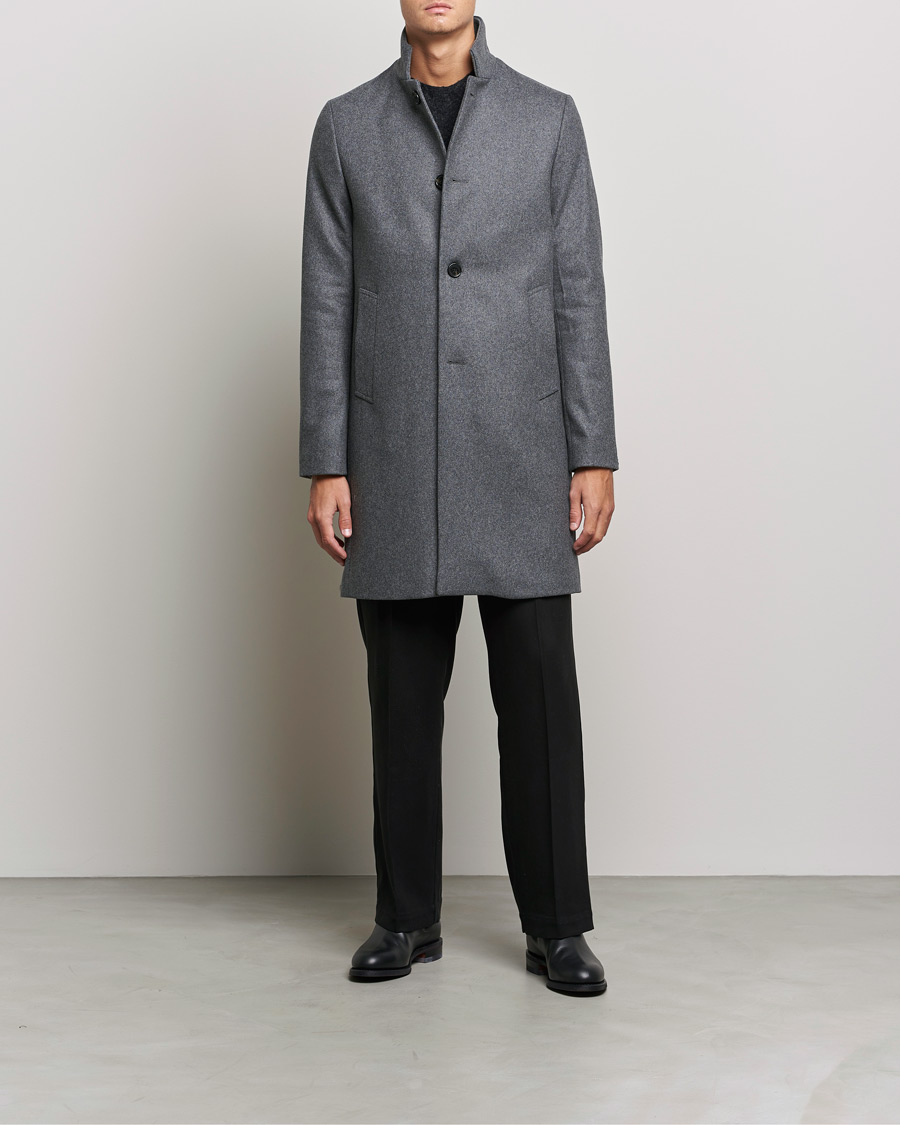 Heren | Jassen | J.Lindeberg | Holger 2.0 Melton Coat Volcanic Ash