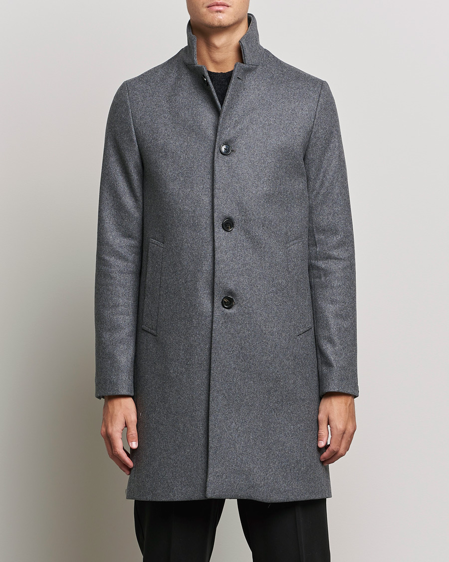 Heren | Jassen | J.Lindeberg | Holger 2.0 Melton Coat Volcanic Ash