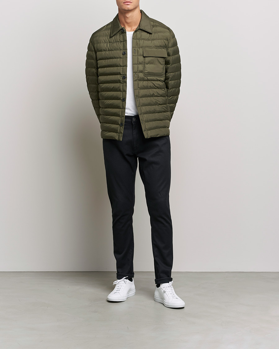 Heren | Overhemden | J.Lindeberg | Gorman Quilted Overshirt Forest Green