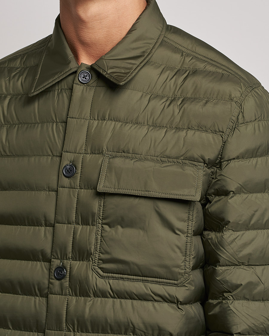 Heren | Overhemden | J.Lindeberg | Gorman Quilted Overshirt Forest Green