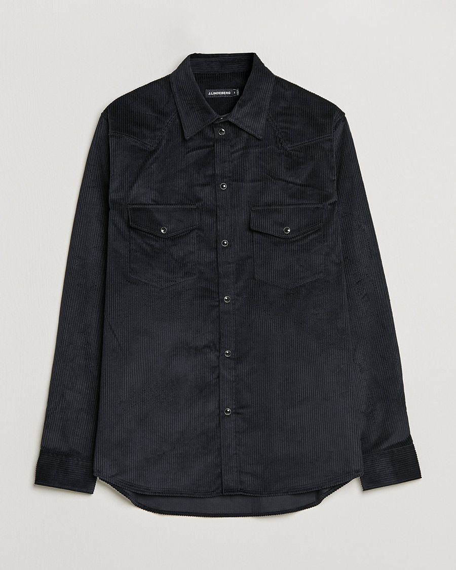 Heren | Overhemden | J.Lindeberg | Tarp Cord Western Overshirt Black
