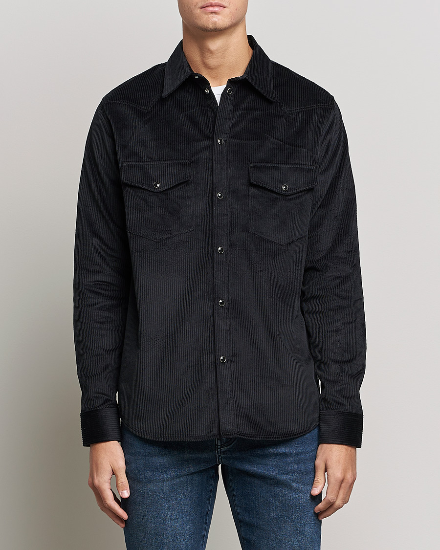 Heren | Overhemden | J.Lindeberg | Tarp Cord Western Overshirt Black