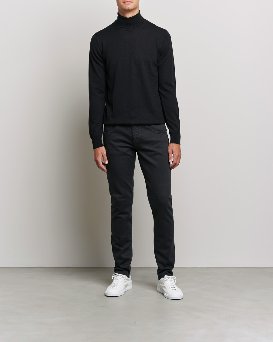 Heren | Truien | J.Lindeberg | Lyd True Merino Polo Black