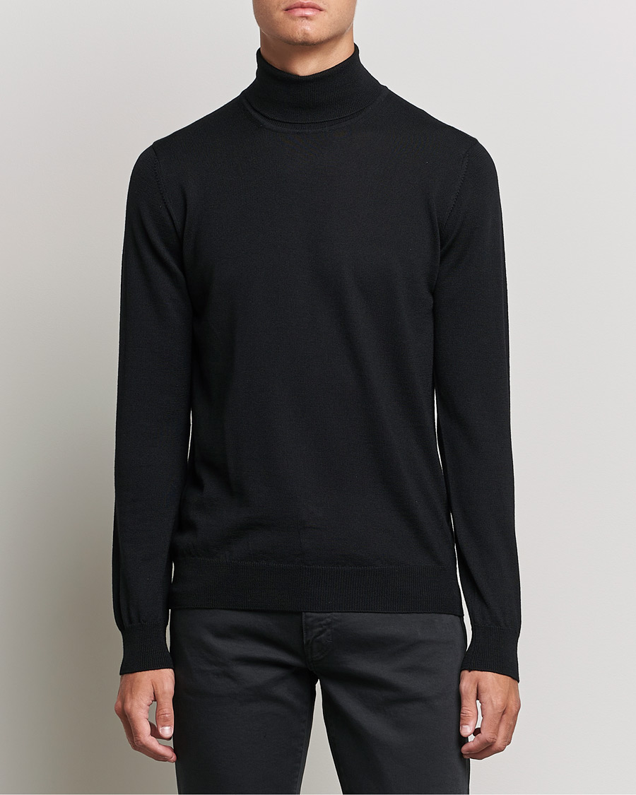 Heren | Truien | J.Lindeberg | Lyd True Merino Polo Black