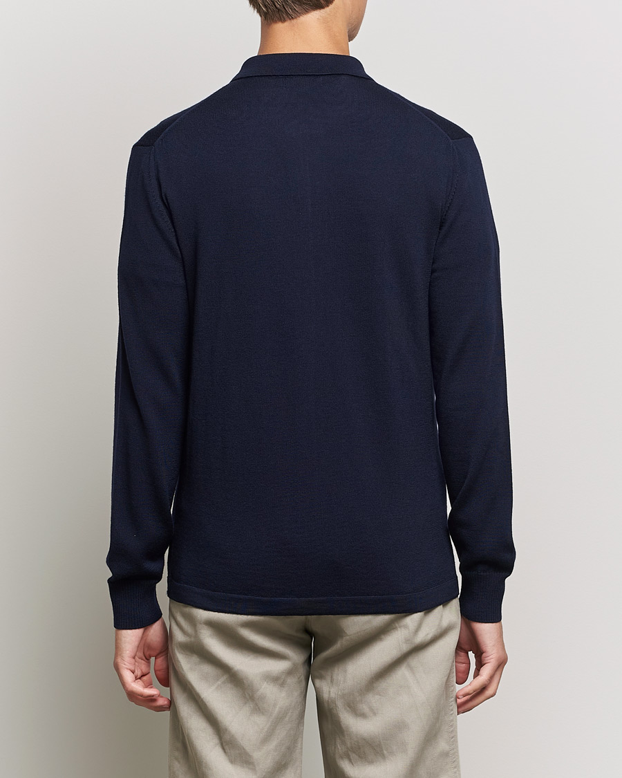 Heren | Truien | J.Lindeberg | Nyle True Merino Zip Cardigan Navy