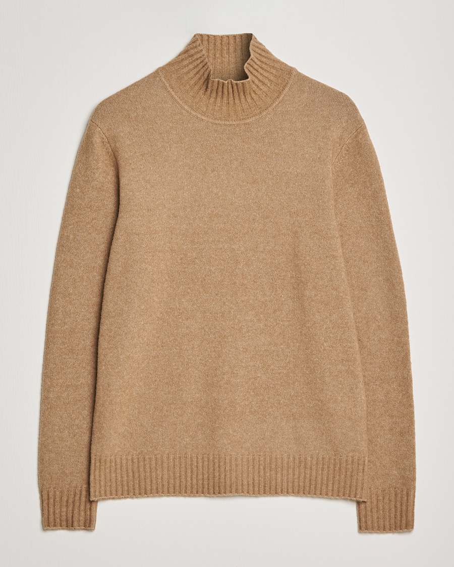 Heren | Truien | J.Lindeberg | Orian Wool Blend Turtleneck Tiger Brown