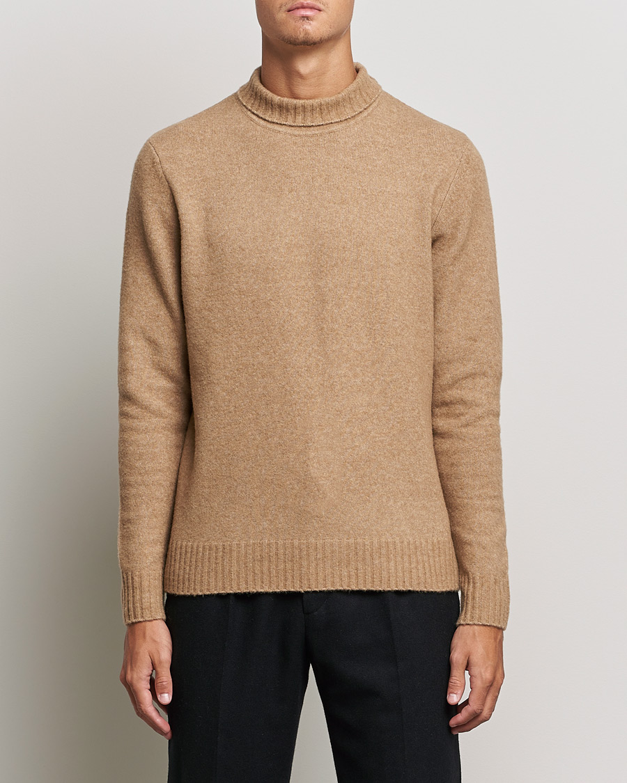 Heren | Truien | J.Lindeberg | Orian Wool Blend Turtleneck Tiger Brown