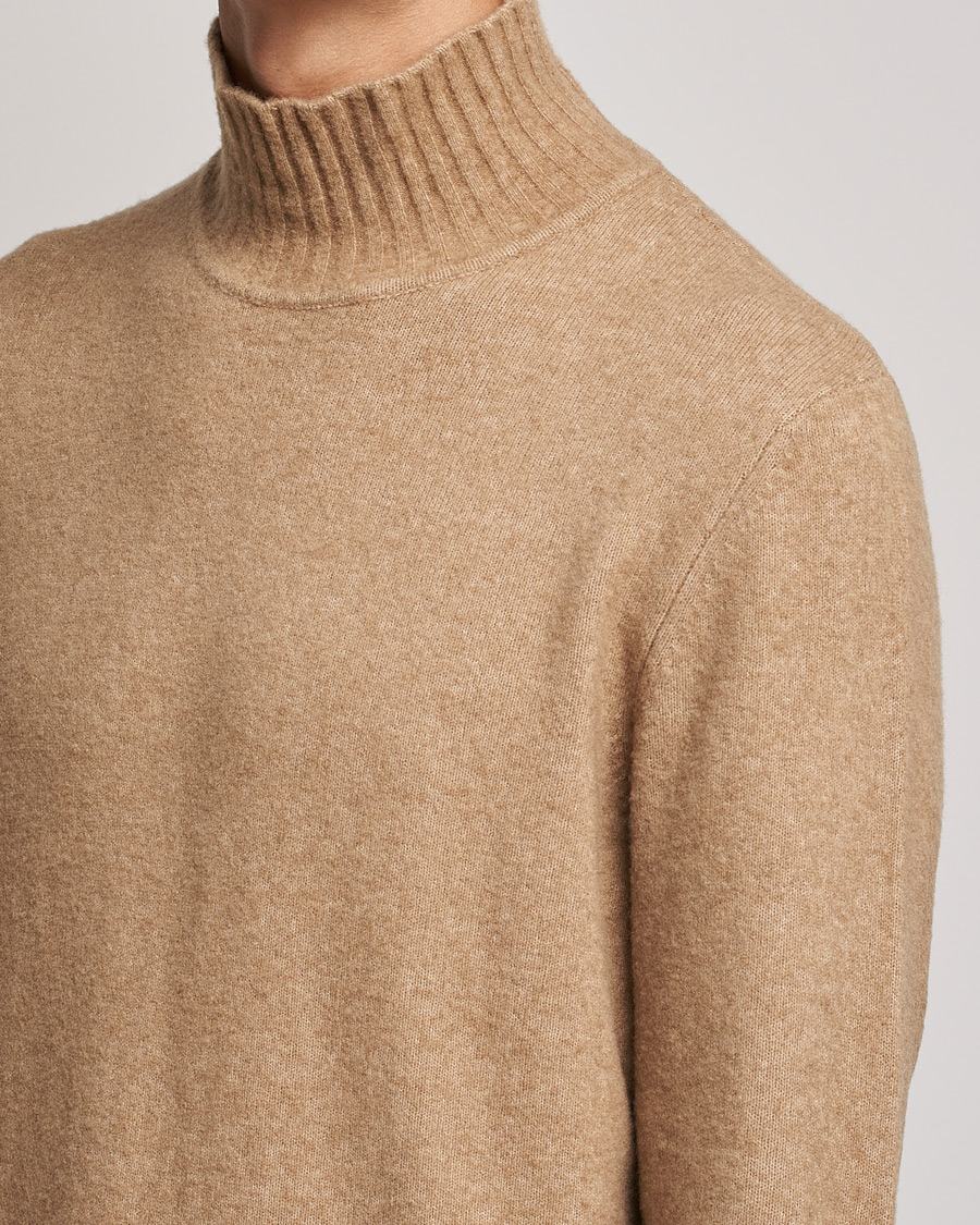 Heren | Truien | J.Lindeberg | Orian Wool Blend Turtleneck Tiger Brown
