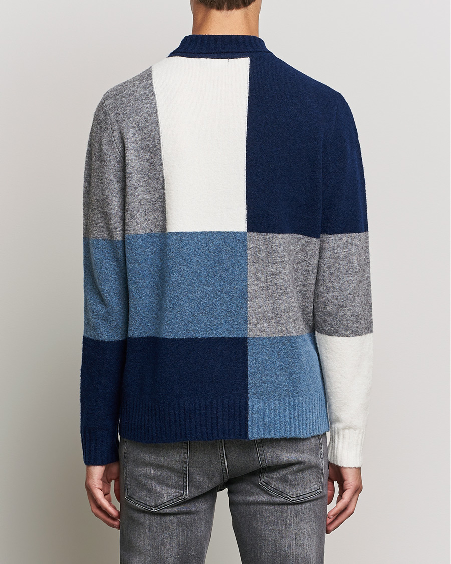 Heren | Truien | J.Lindeberg | Orian Wool Blend Turtleneck Blue Colorblock
