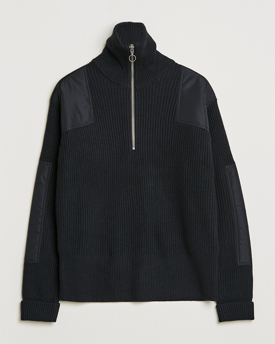 Heren | Truien | J.Lindeberg | Ethan Chunky Half Zip Black