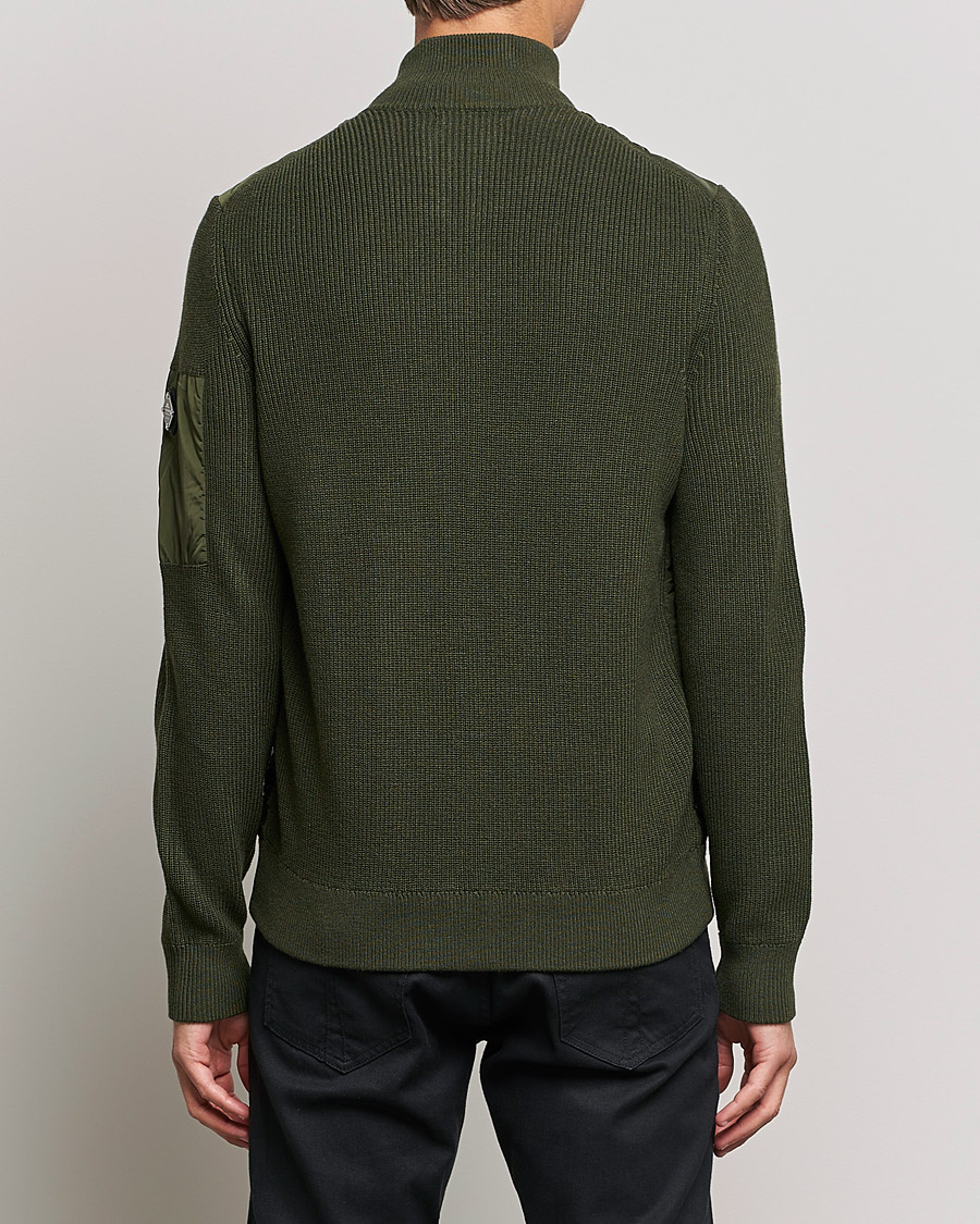 Heren | Truien | J.Lindeberg | Beck Knitted Hybrid Jacket Forest Green