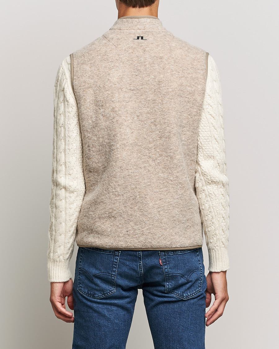Heren | Truien | J.Lindeberg | Duncan Wool Fleece Vest Tiger Brown