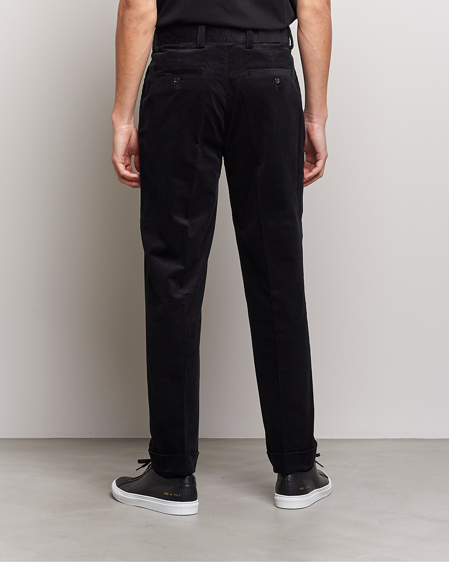 Heren | Broeken | J.Lindeberg | Gordon Pleated Corduroy Trousers Black