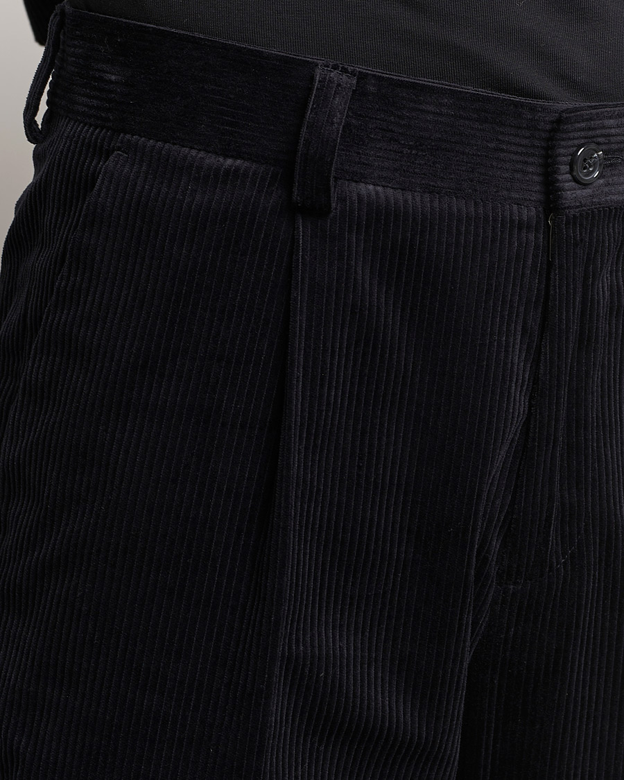 Heren | Broeken | J.Lindeberg | Gordon Pleated Corduroy Trousers Black