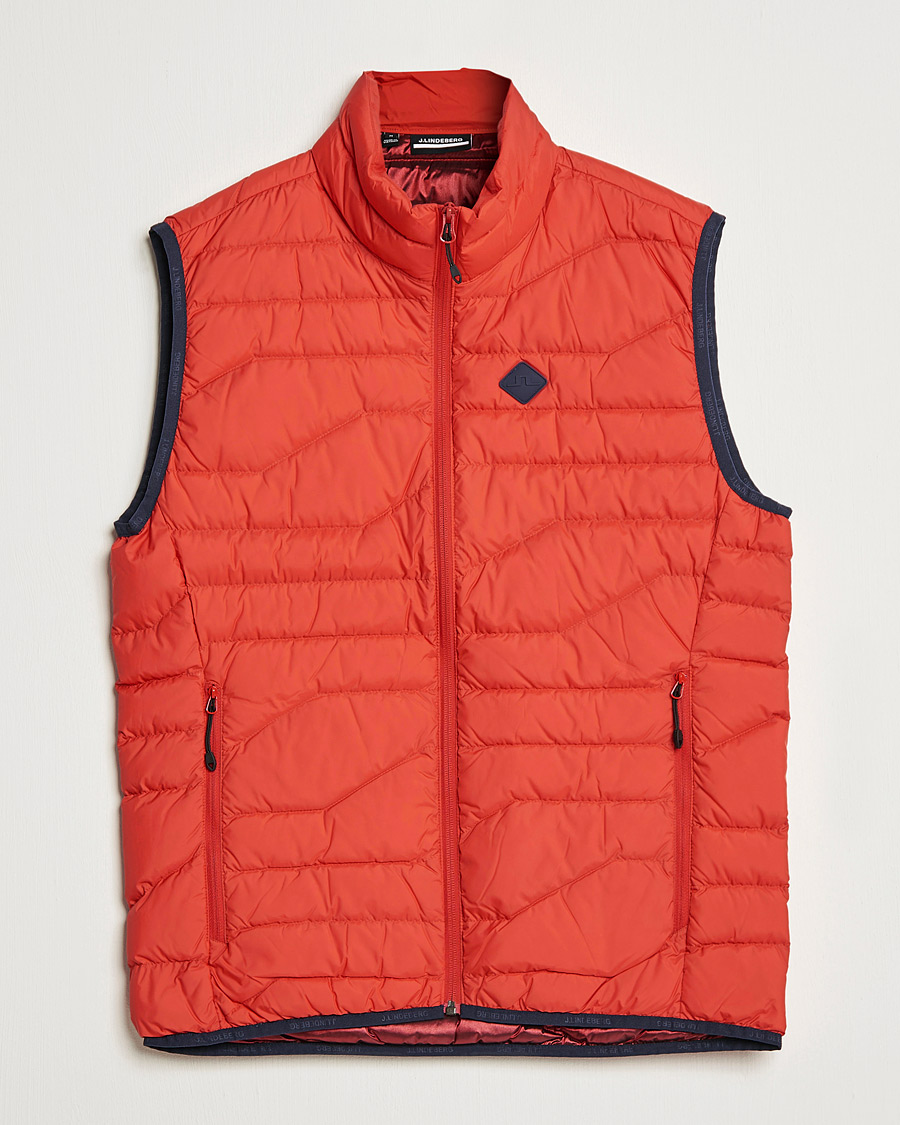 Heren | Jassen | J.Lindeberg | Cliff Light Down Vest Barbados Cherry