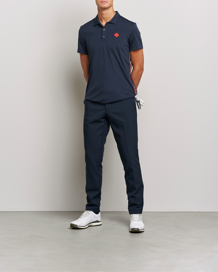 Heren | Polo's | J.Lindeberg | Diamond Regular Fit Polo Navy