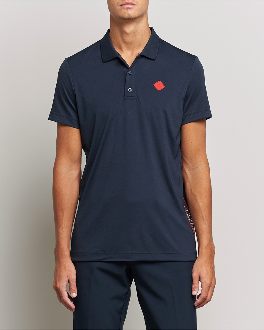 Heren | Polo's | J.Lindeberg | Diamond Regular Fit Polo Navy