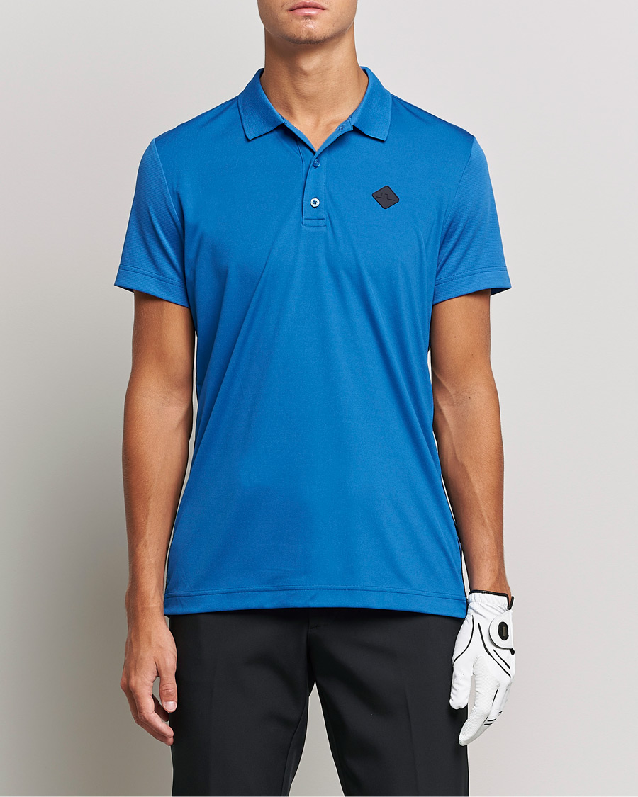 Heren | Polo's | J.Lindeberg | Diamond Regular Fit Polo Nautical Blue