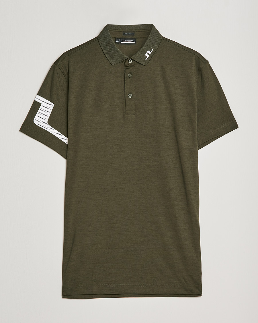 Heren | Polo's | J.Lindeberg | Heath Regular Fit Polo Forest Melange