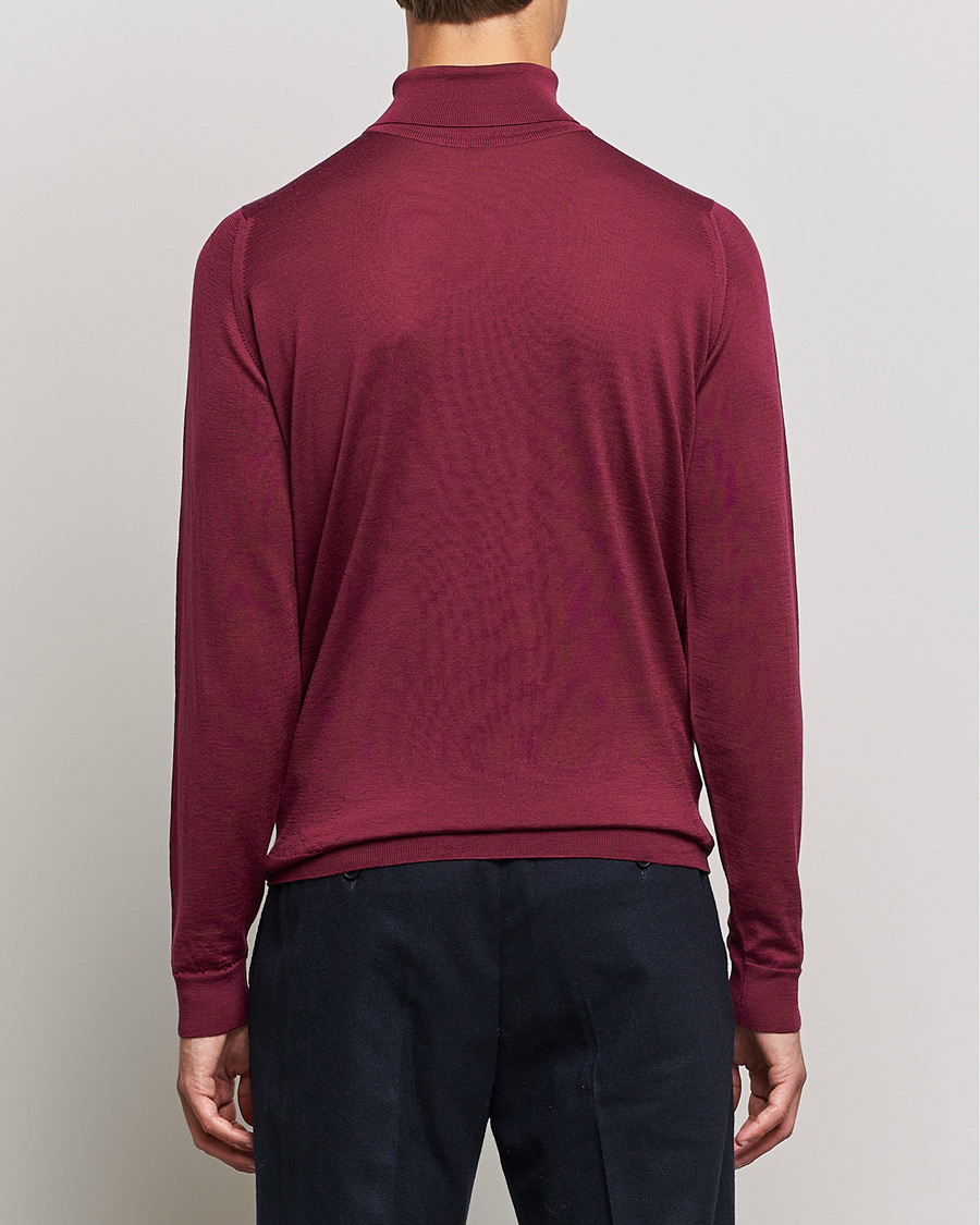 Heren | Truien | John Smedley | Cherwell Extra Fine Merino Rollneck Bordeaux