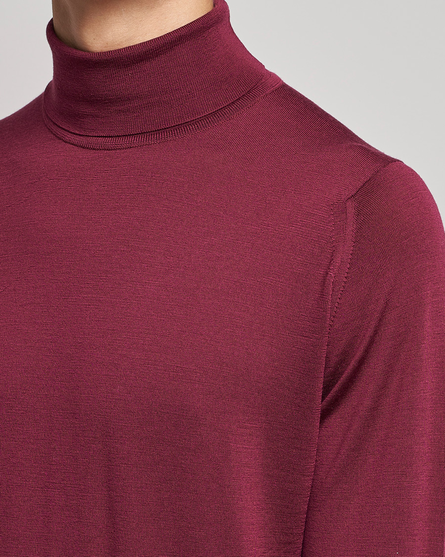 Heren | Truien | John Smedley | Cherwell Extra Fine Merino Rollneck Bordeaux