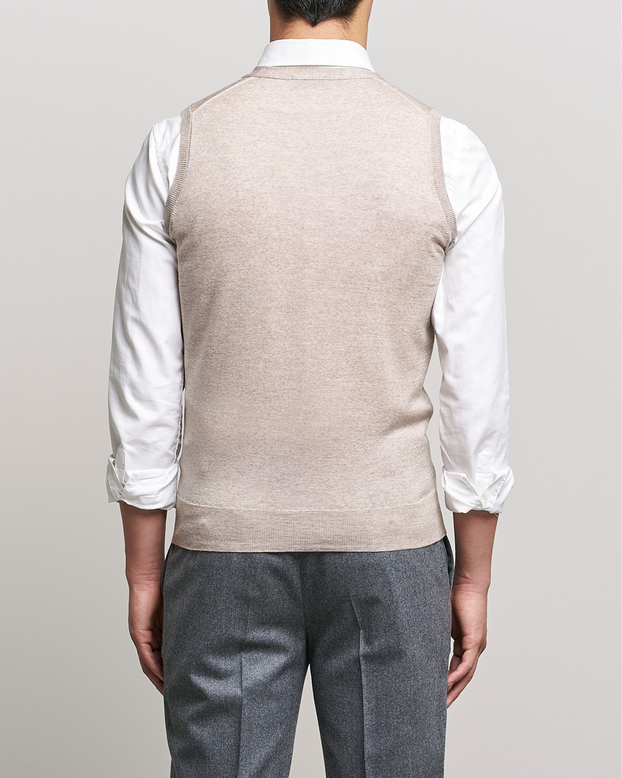 Heren | Truien | John Smedley | Huntswood Slim Fit Waistcoat Soft Fawn