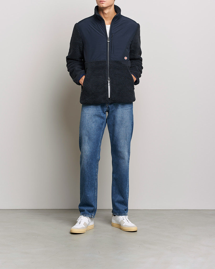 Heren | Truien | Armor-lux | Sherpa Fleece Jacket Navy