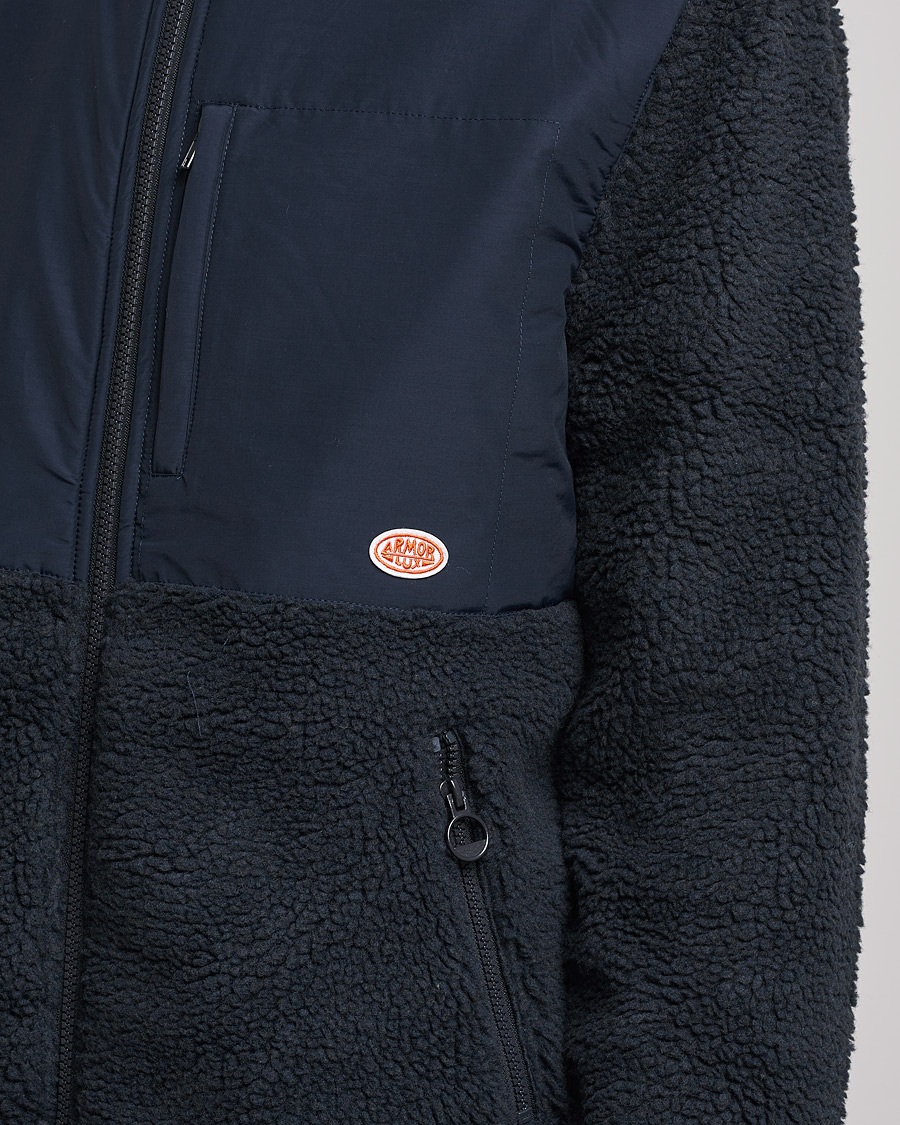 Heren | Truien | Armor-lux | Sherpa Fleece Jacket Navy
