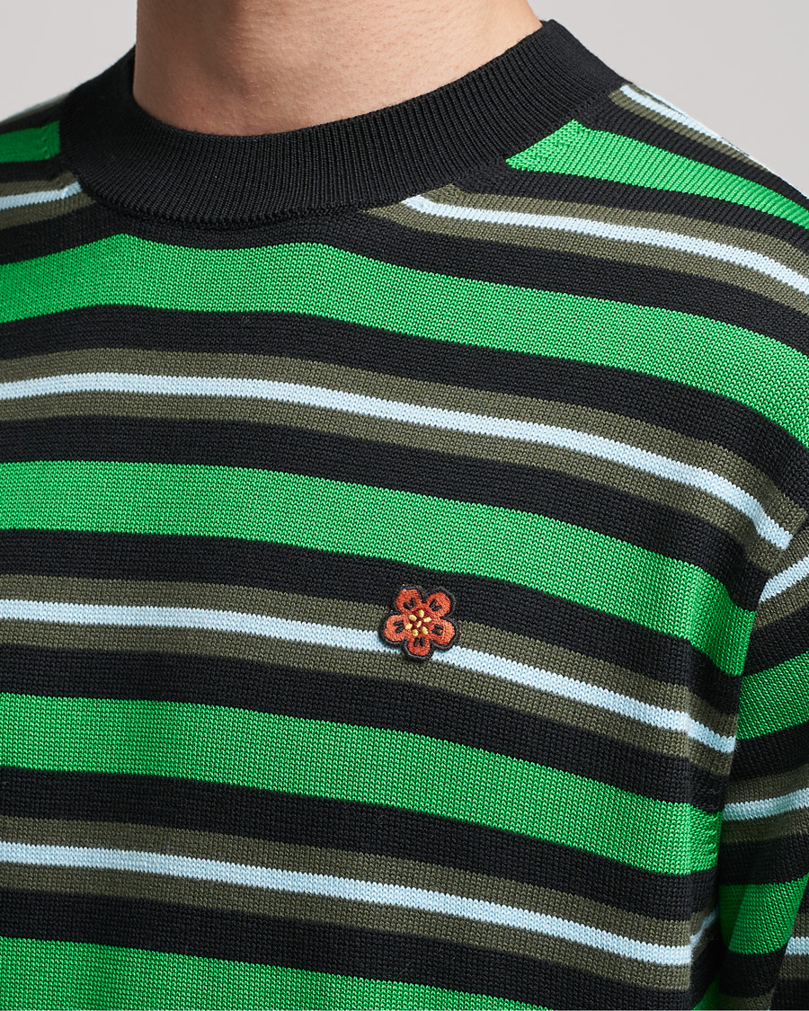 Heren | Truien | KENZO | Stripes Wool Knitted Jumper Grass Green