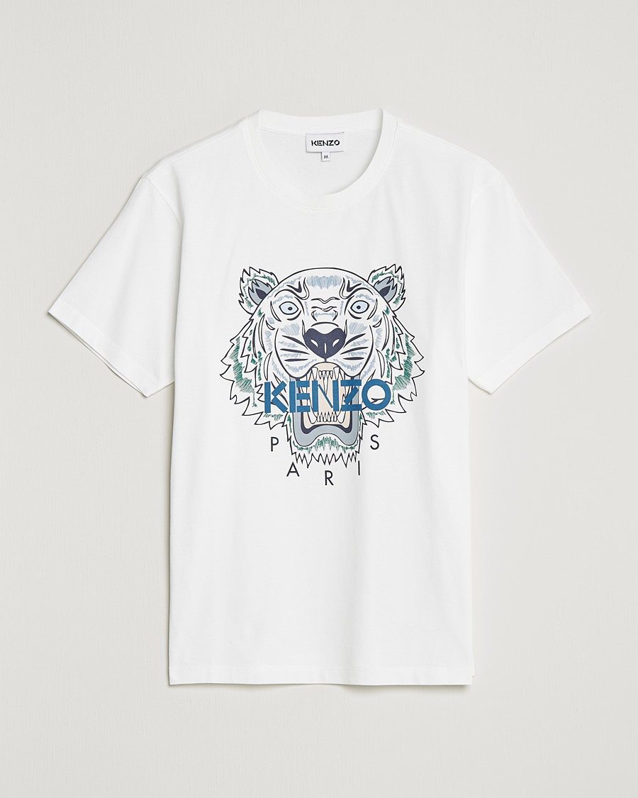 Heren | T-shirts | KENZO | Icon Tiger Crew Neck Tee White