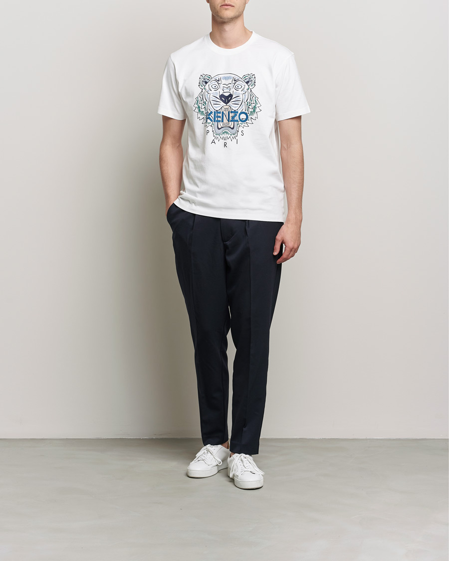 Heren | T-shirts | KENZO | Icon Tiger Crew Neck Tee White