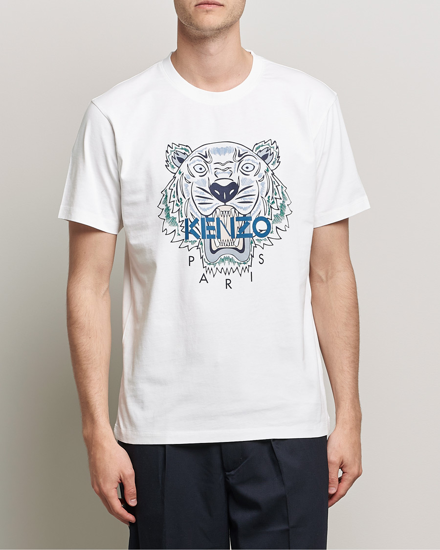 Heren | T-shirts | KENZO | Icon Tiger Crew Neck Tee White