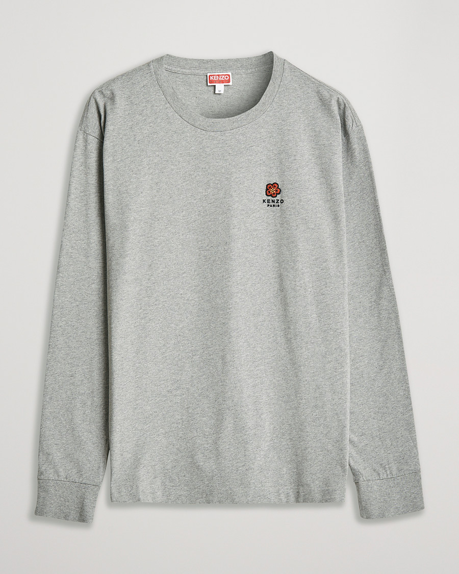 Heren | T-shirts | KENZO | Logo Classic Long Sleeve Tee Pearl Grey