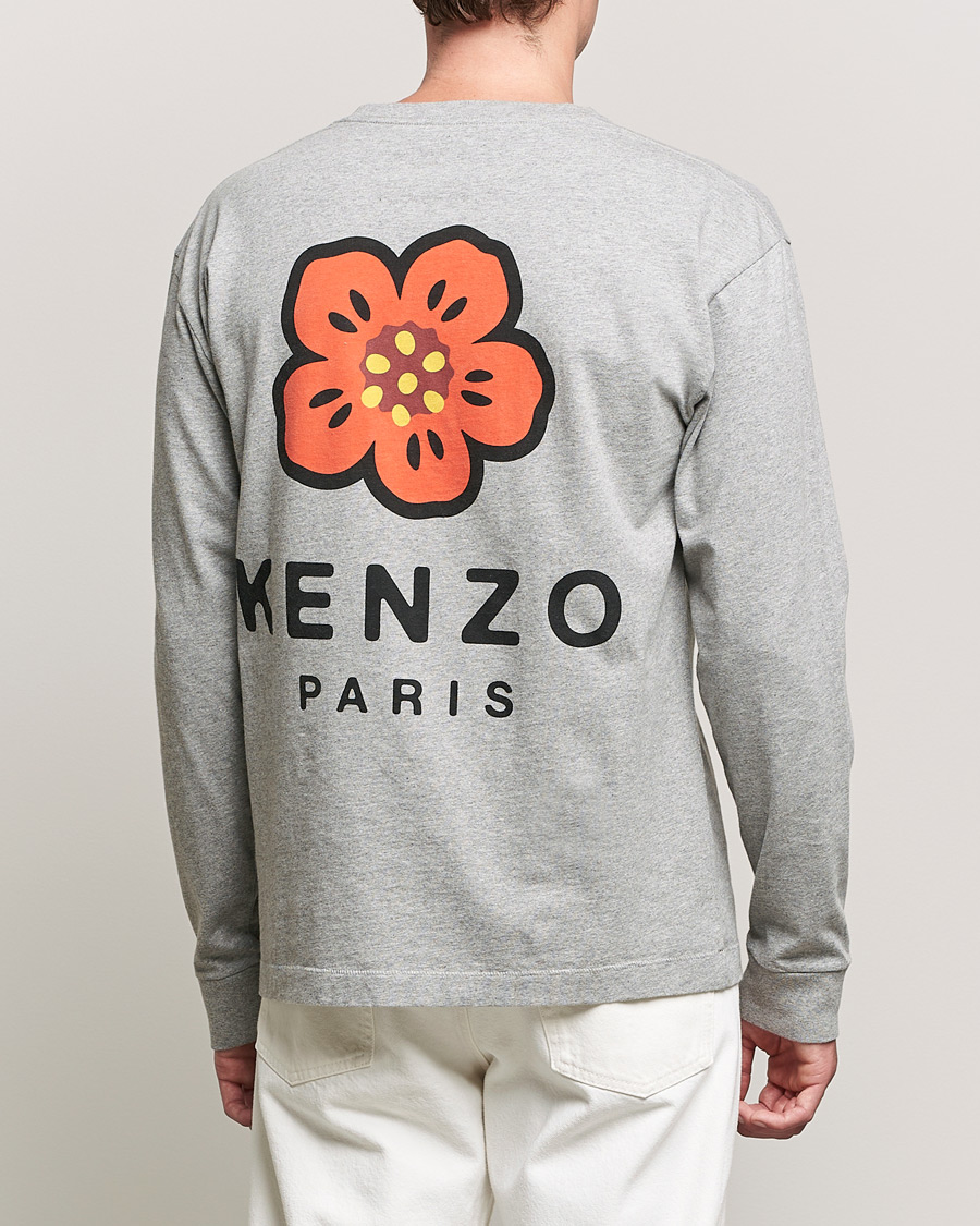 Heren | T-shirts | KENZO | Logo Classic Long Sleeve Tee Pearl Grey