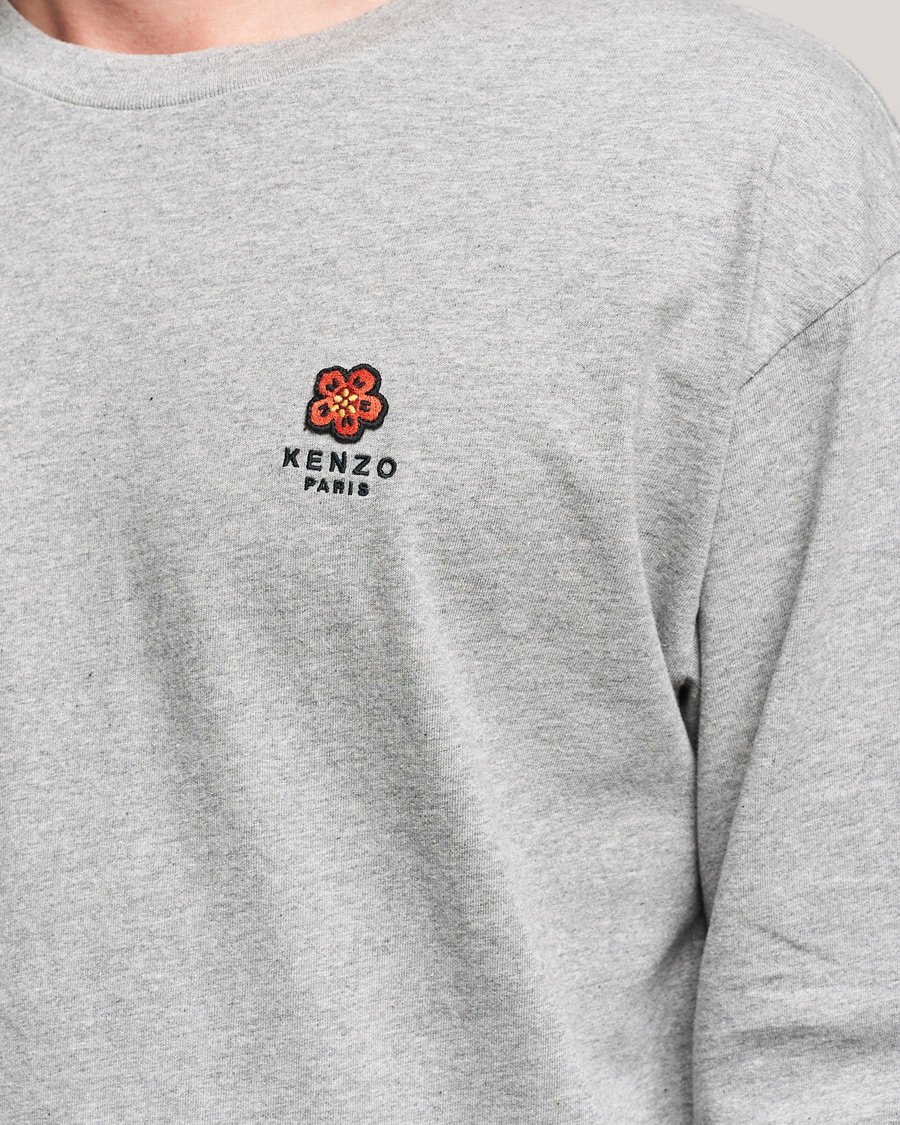 Heren | T-shirts | KENZO | Logo Classic Long Sleeve Tee Pearl Grey