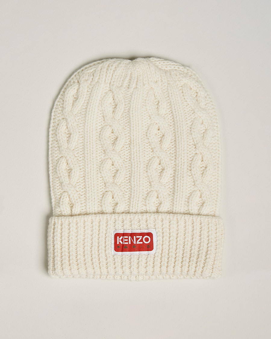 Heren | KENZO Wool Beanie Off White | KENZO | Wool Beanie Off White
