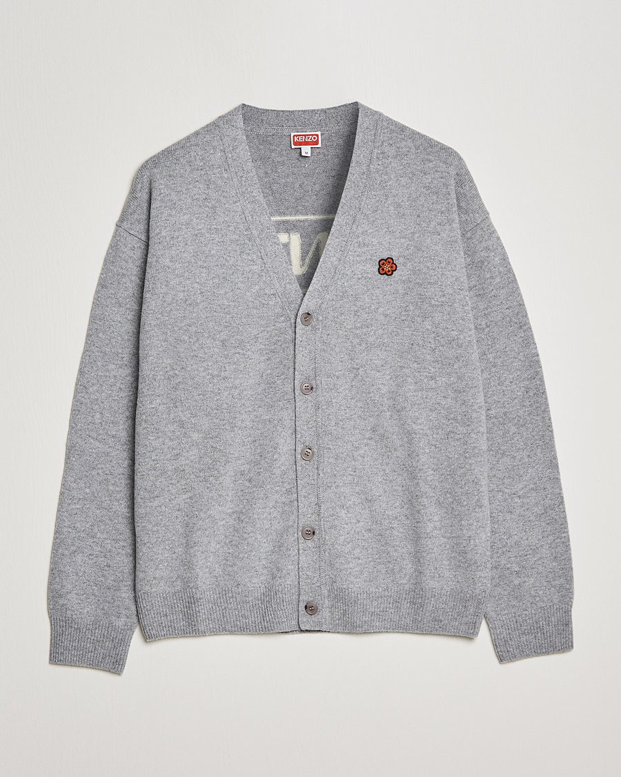 Heren | Truien | KENZO | Wool Cardigan Misty Grey