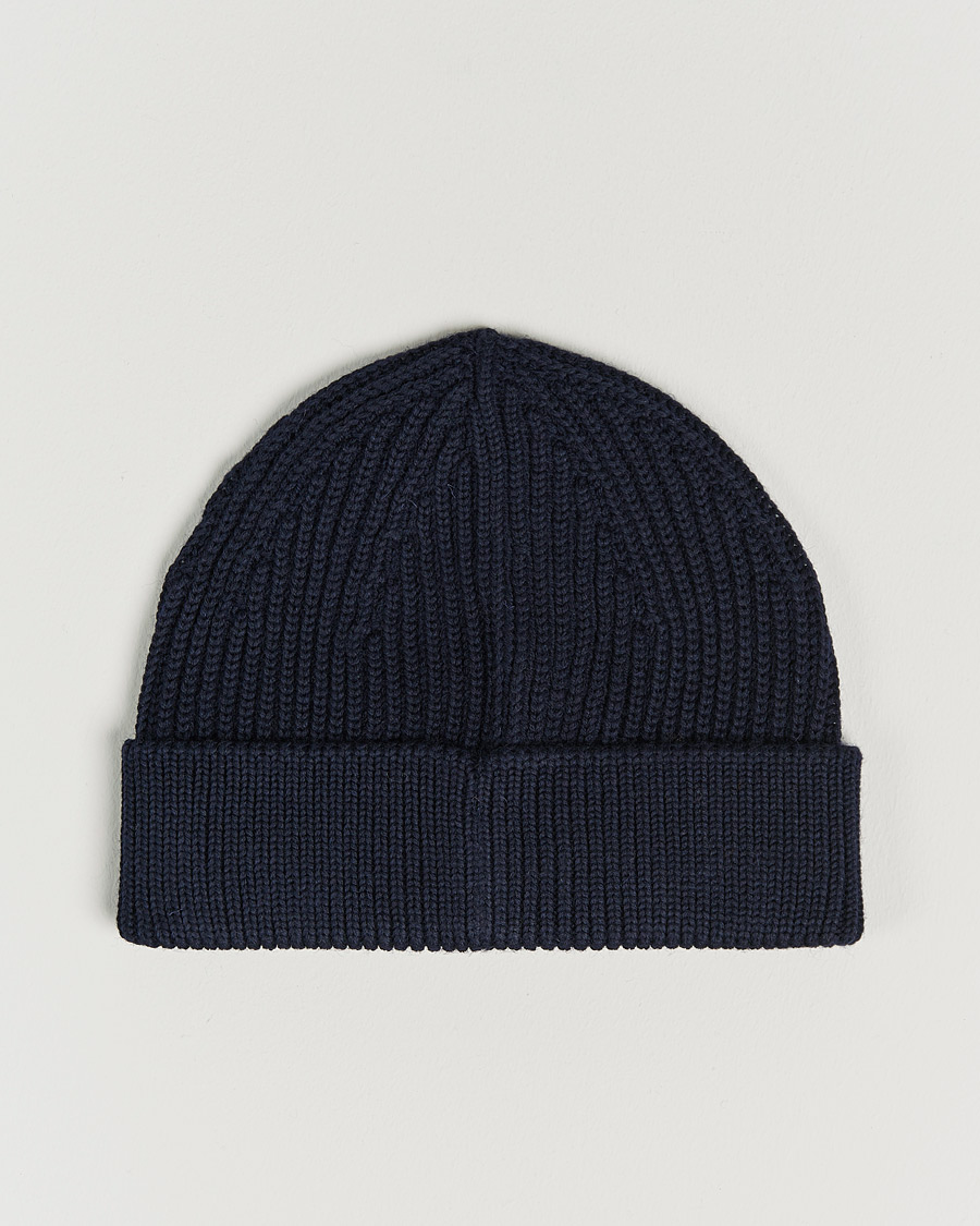 Heren | Andersen-Andersen Merino Wool Rib Beanie Navy Blue | Andersen-Andersen | Merino Wool Rib Beanie Navy Blue