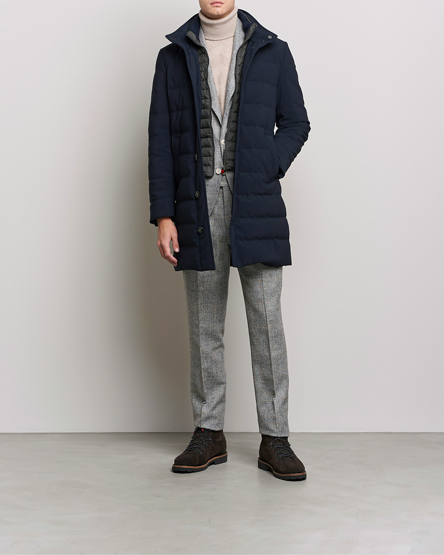 Heren | Jassen | Kiton | Technical Down Coat Navy