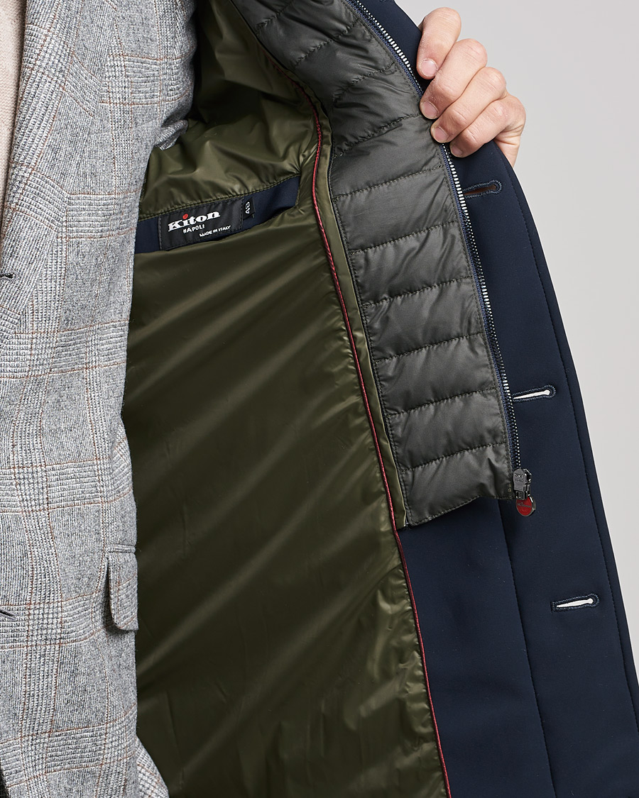 Heren | Jassen | Kiton | Technical Down Coat Navy