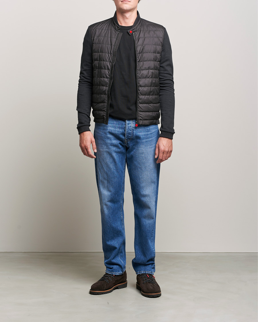 Heren | Jassen | Kiton | Cotton/Cashmere Hybrid Jacket Charcoal