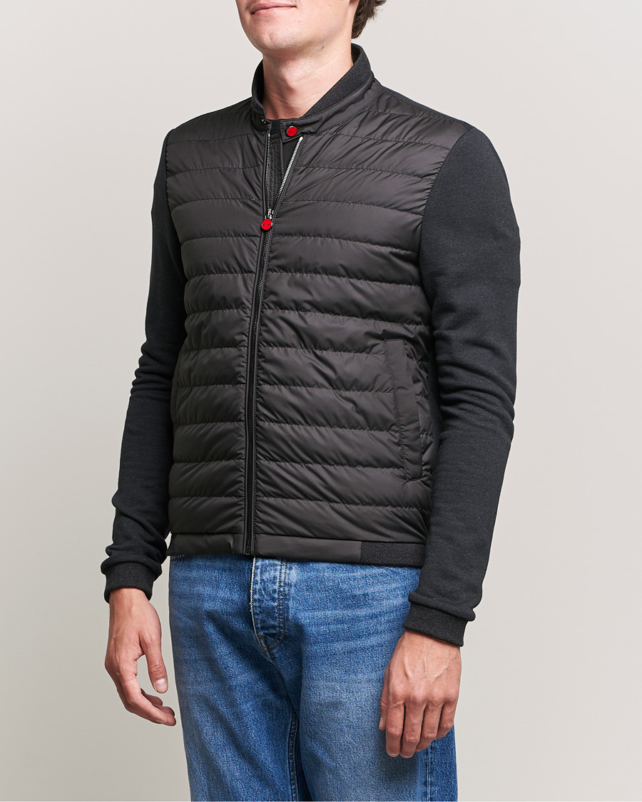 Heren | Jassen | Kiton | Cotton/Cashmere Hybrid Jacket Charcoal