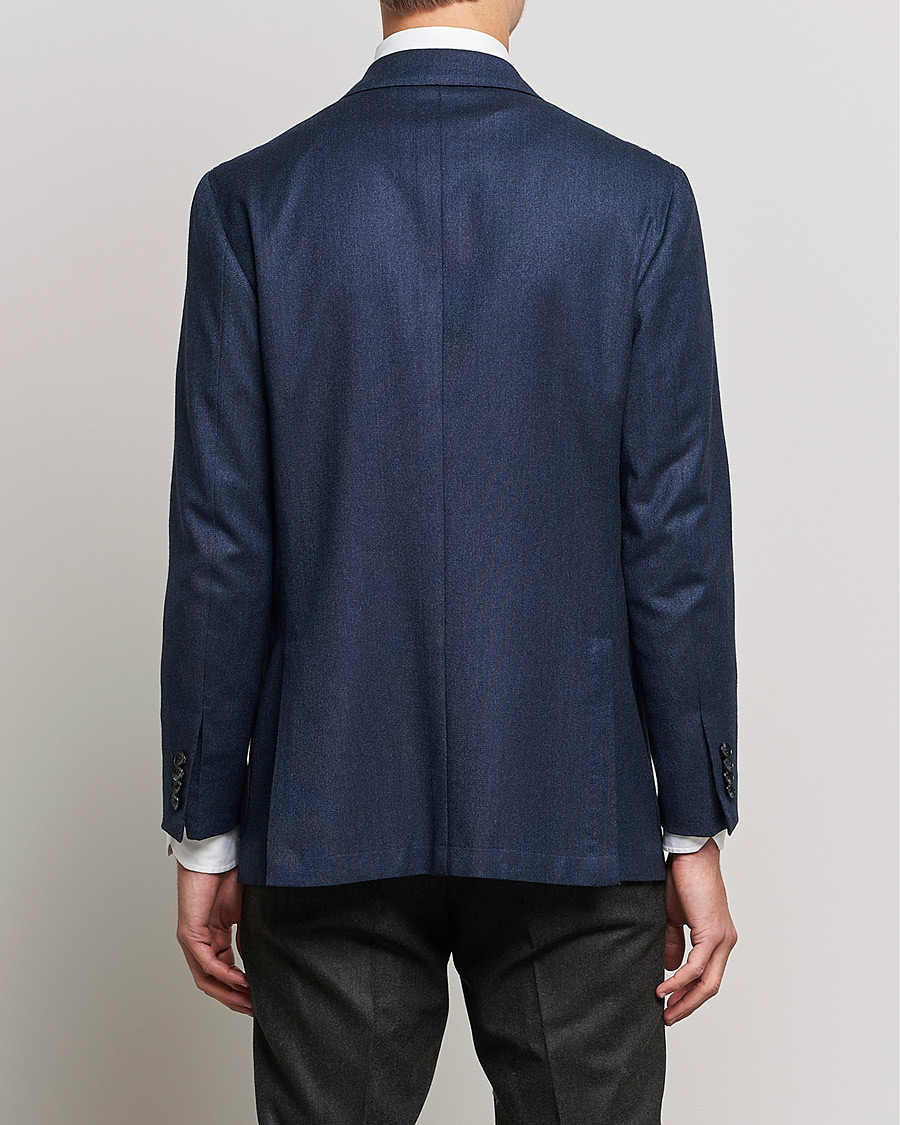 Heren | Blazers | Kiton | Wool/Cashmere Hopsack DB Blazer Navy