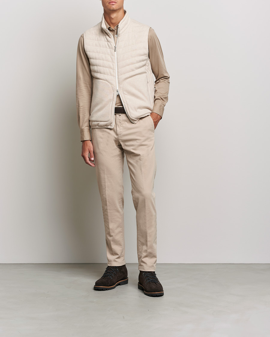 Heren | Truien | Kiton | Long Sleeve Polo Shirt Beige